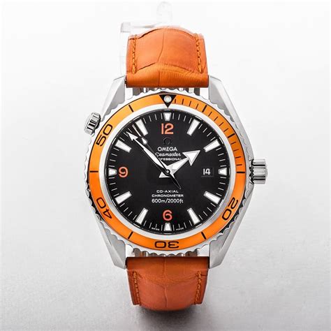 omega orange strap watch|authentic leather omega watch strap.